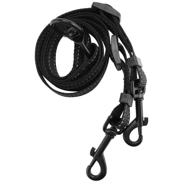 Dobbeltkobbel til store hunde, justerbar kraftig nylon splitter til to store hunde