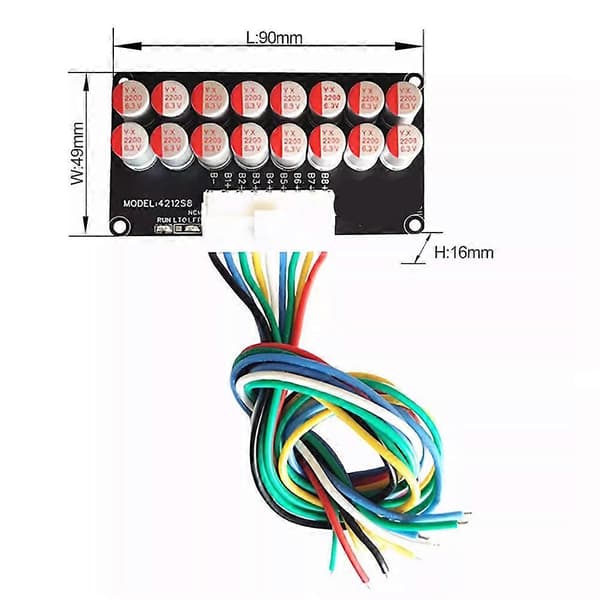 8S 3A Aktiv Equalizer Balancer 6S 7S Lifepo4 Skal Uden Skal no Shell no Shell