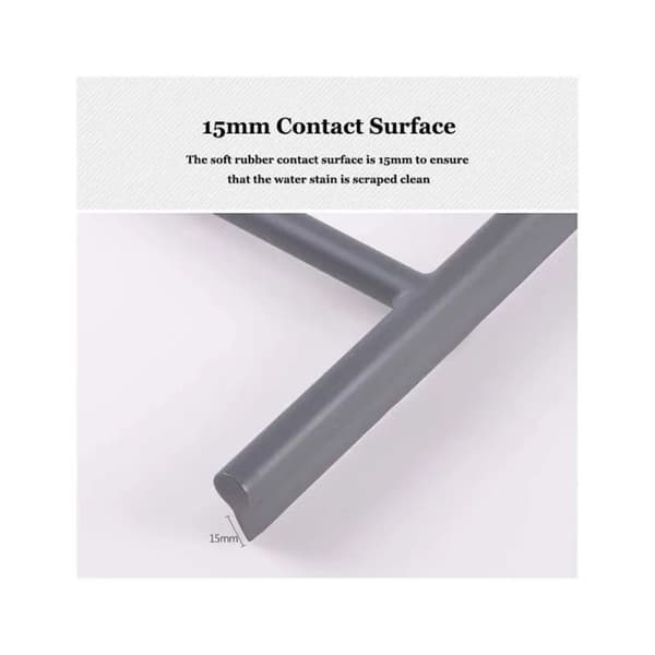 Glass Shower Squeegee, Wiper with Suction Cup, 15mm Soft Contact Surface, Removable Suction Cup, Bathroom, Kitchen, Living Room (DB)