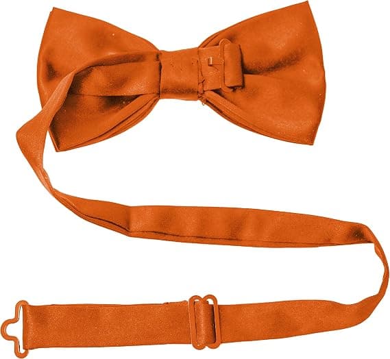 Bow Tie - Black Bow Tie - Bow Tie for Men - Bow Tie Men - Silk Look Orange orange