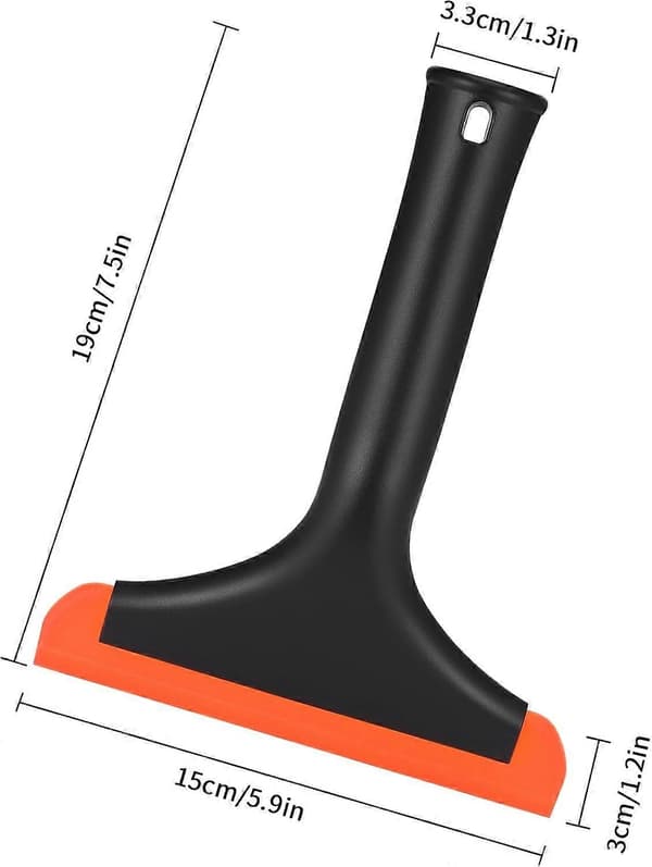 Suihkukaavin, silikonikumikaavin 15 cm terällä ja 19 cm kahvalla, auton ikkunakaavin pieni kaavin