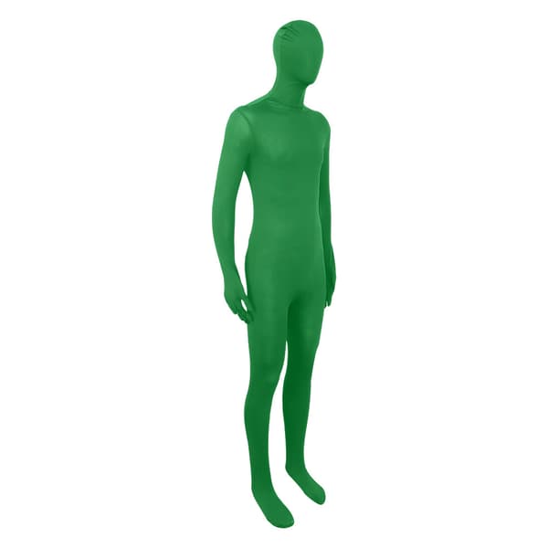 Heldragt Usynlig Morphsuit Voksen Herre Dame Grøn Grøn 170CM