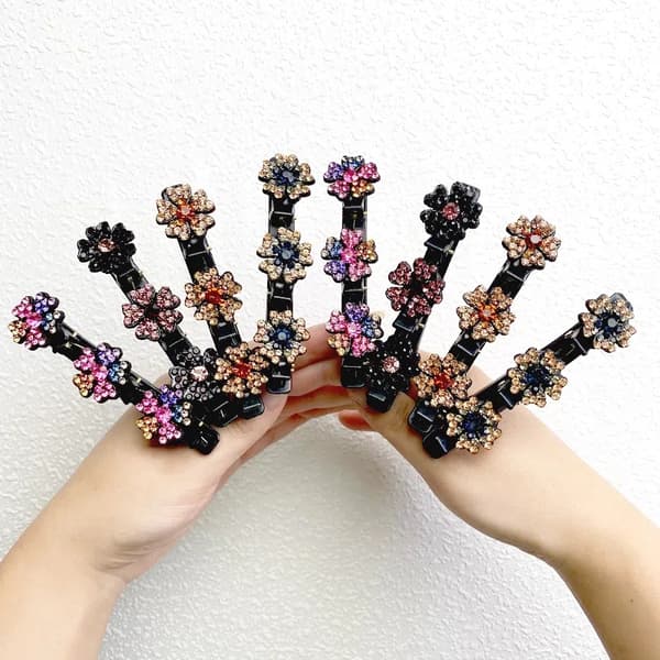 Hårklemmer til kvinder, 8 stk. hårklemmer, rhinstensklemmer