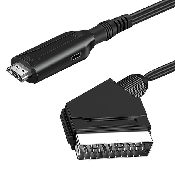 HDMI til Scart-kabel 1 meter lang direkte tilslutning