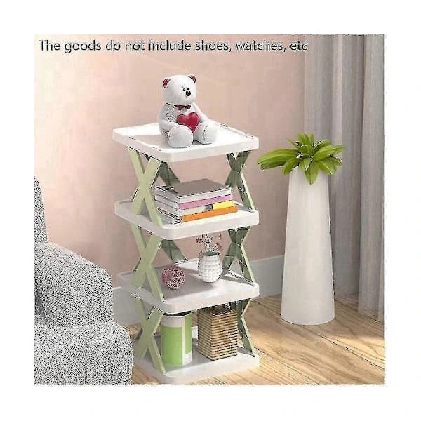 Shoe Rack - 5 Tiers for Narrow Wardrobe, Shoe Rack Storage Organizer for Entryway (Green)