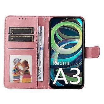 Til Xiaomi Redmi A3 4G/Poco C61 4G Etui Magnetisk Lås Læder Flip Tegnebog Telefon Etui Style D