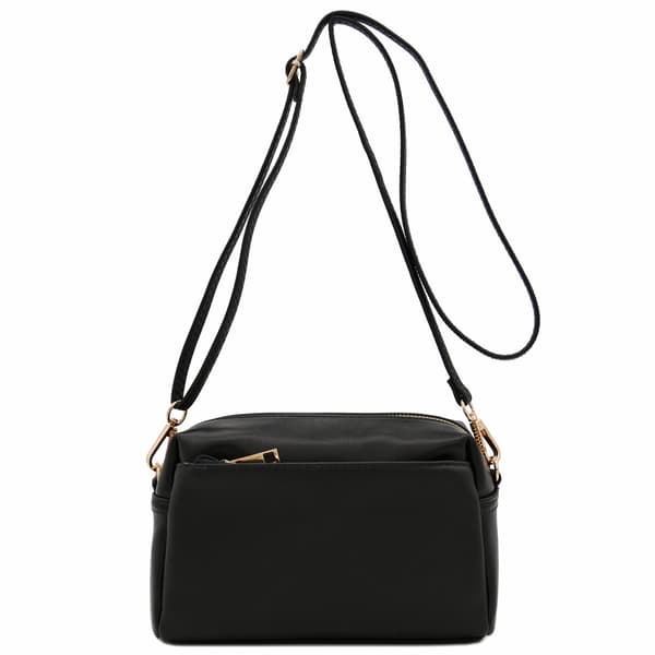 Liten Crossbody-veske med Tre Glidelåser