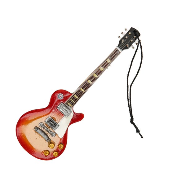 Miniatyr elektrisk gitarrmodell utsøkt tre gitarpynt for musikkfestival bryllupsfestdekorasjon 07