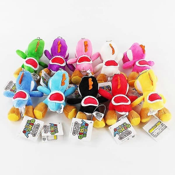 12 cm Barn Super Mario Bros Yoshi Plyslegetøj Figur Gave Lyseblå Light Blue