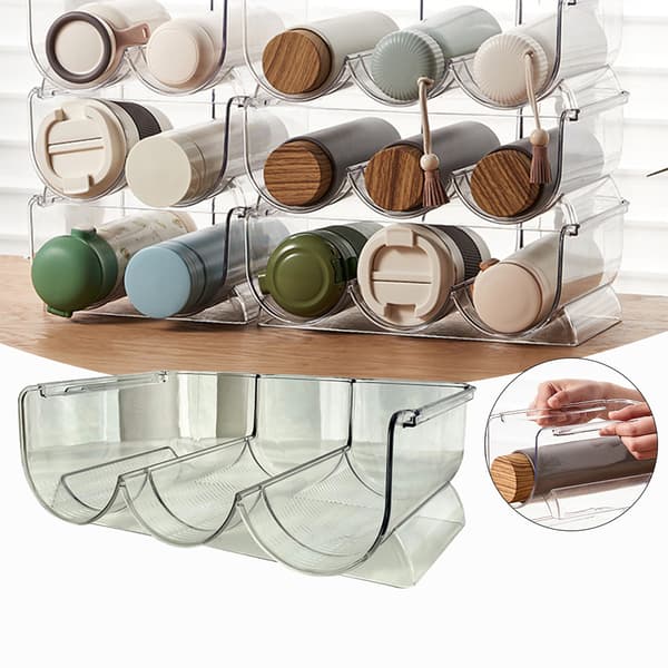 Stabelbar Opbevaringsholder Flaskeorganisator 1 Line