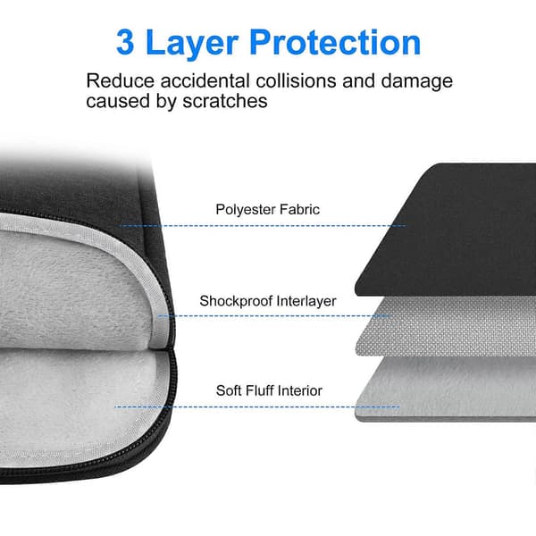 11-tommer Tablet Sleeve Etui Lynlås Dokumentmappe Taske til 9,7-11,0 tommer Tablets
