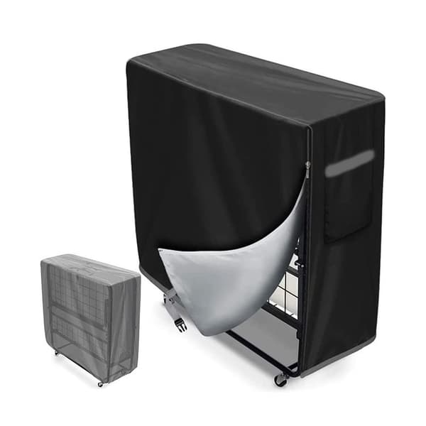 Hopfällbart Svart Sängskydd - 210D - 99L x 38W x 114H cm