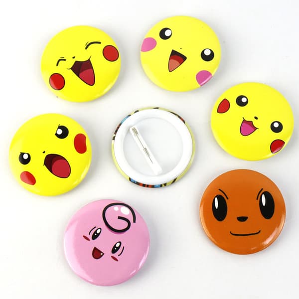 12-pack märken anime tecknad Pikachu runda märken