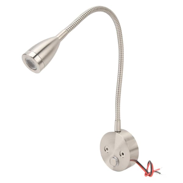 RV Reading Light LED Adjustable Brightness Touch Control Bedside Lamp for Boat Yacht DC12 to 24V Nickel Plating [DB]