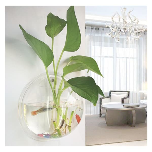 Väggmonterat akvarium Väggvas Blomkruka Plexiglas Akryl Kreativ vägg Guldfisktank