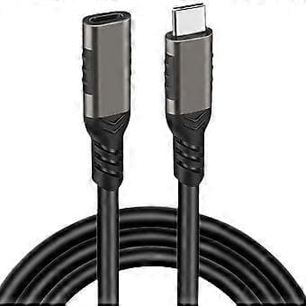 USB C Extension Cable 3.2 Gen2 100W TypeC Male to Female 4K/60Hz Video Cable TypeC Extender Data Cable 1m 1m