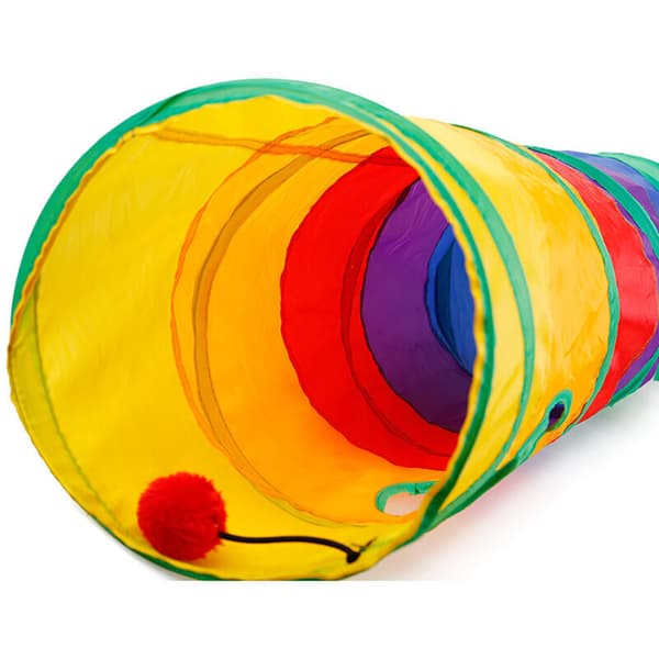 Foldable Cat Tunnel Cat Toy, Hidden Toy for Interactive Cat Play, Sunny