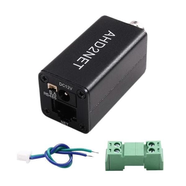 AHD/TVI/CVI/CVBS til IP-videokoder 1080P til ONVIF for NVR RJ45 til konvertering af analogt sikkerhedskamera, uden POE Sort Svart