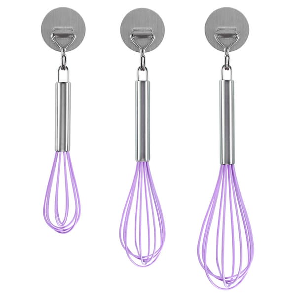Lilla visp, 8 \", 10 \", 12 \" 3-delt rustfri visp, lilla