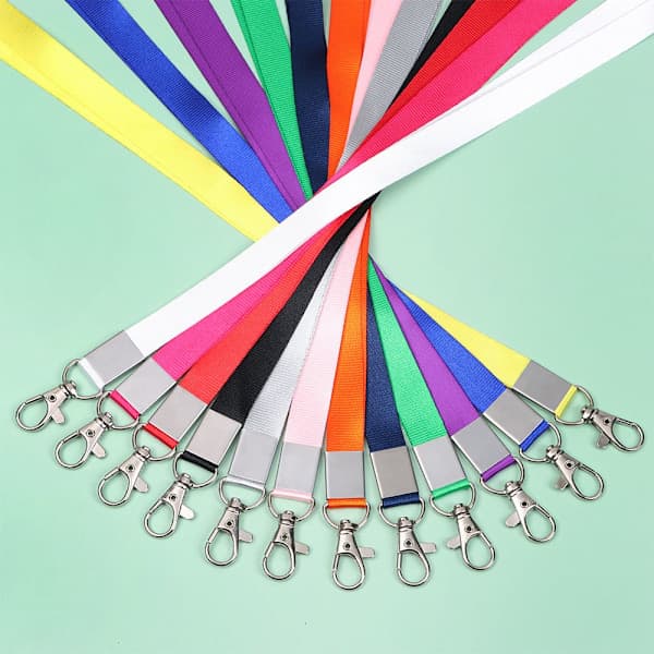 2 stk. Halskæde Lanyard ID-kortholder SORT - høj kvalitet h Sort Blue