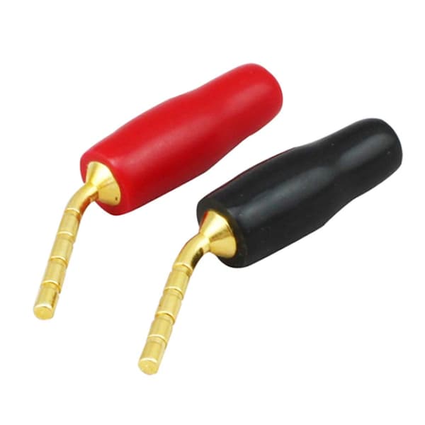 12 st 2 mm banankontakter skruvtyp, guldpläterade ljudhögtalarkabelkontakter 2 mm