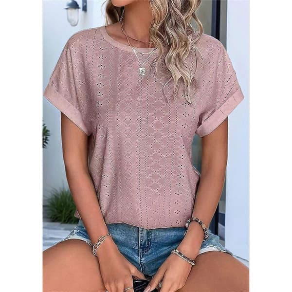 Dame Kortarmet Topper Rosa XXL
