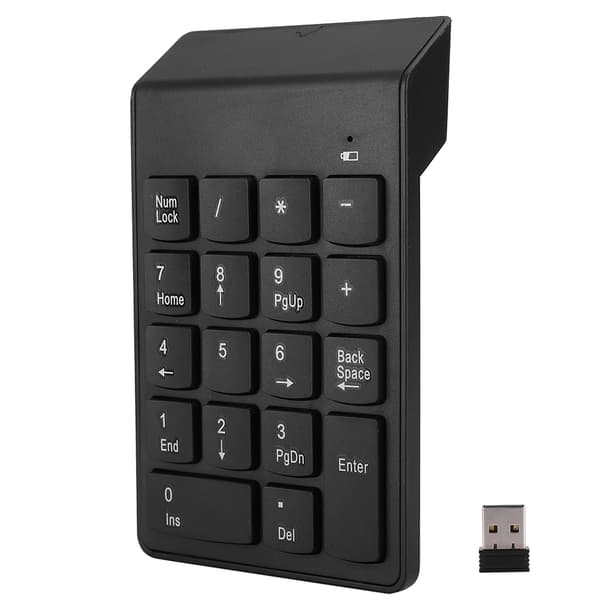 2.4G Wireless Mini Number Keyboard Portable Commercial 18-Key USB Keypad for Office Laptop