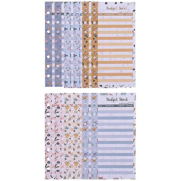 12 Budget Sheets for Expenses, Money Organizer for A6 Budget Folder - for Cash & Ledger, for Wallet