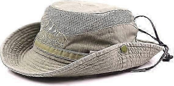 Bomulds solhat med UV-beskyttelse, sommerhatte, strandhat, safarihat, åndbar foldbar fiskehat