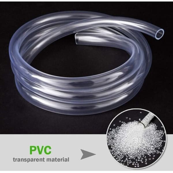 2 meter transparent fleksibel PVC-slange, 16 × 20 mm fleksibel trykslange