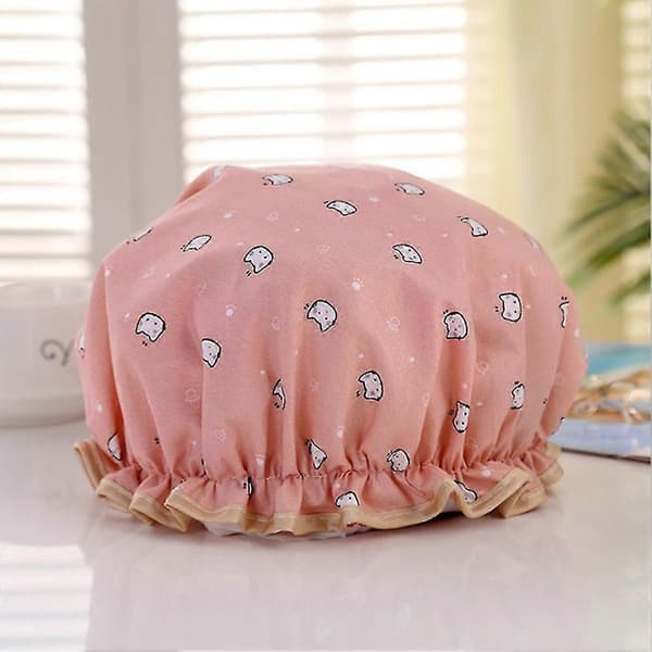 Your Hair Cap Double Layer Keep Bath Accessories Reusable Bath Adult Cute Pri