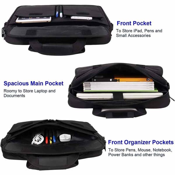 Laptop taske 15,6 tommer Premium Vandafvisende Laptop Kontor Dokumentmappe