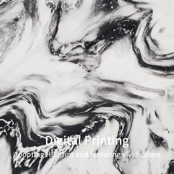 1 stk svart marmor dusjforheng, moderne abstrakt dusjforheng