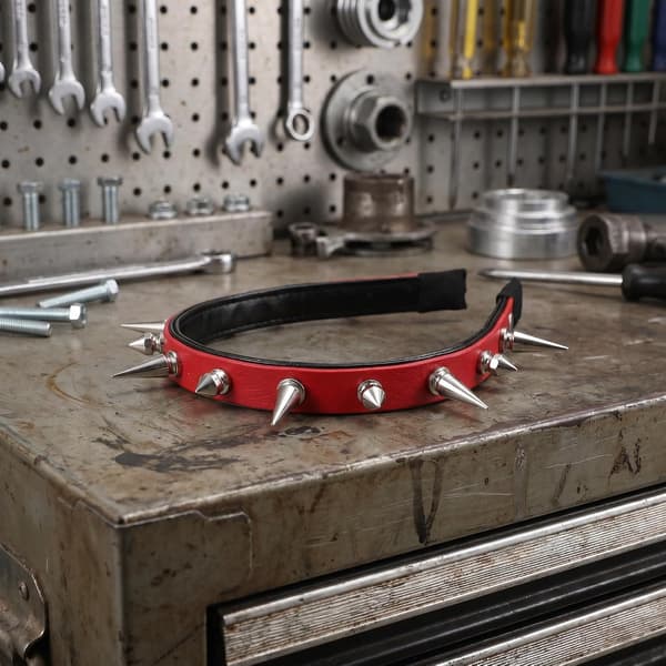 Punk Naglebånd med pigger, bred gotisk design