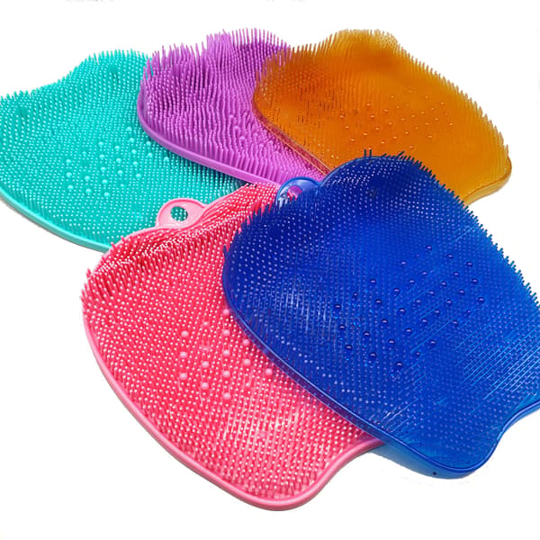 Rose, foot brush scrub shower cleaning, exfoliate, massage