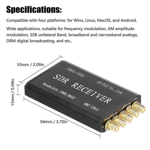 Rsp1 Msi2500 Msi001 Sdr Mottaker Forenklet Mottakergenerator 10khz-1ghz Radiomottaksmodul