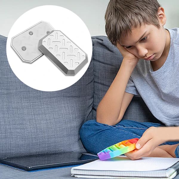 4-pak Fidget Sliders Skarp Lyd Stresslindring Møntlegetøj til Udendørs Sort