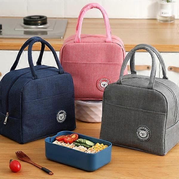 Madpakke Taske Bento Box Isolering Pakke Termiske Picnic Tasker Sort