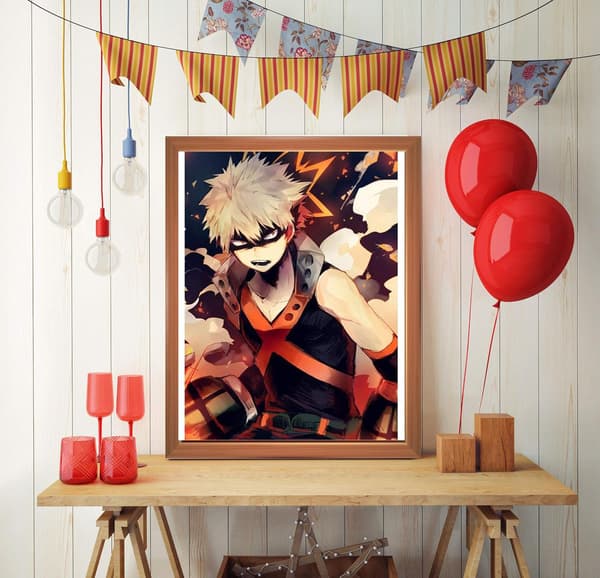 My Hero Academia Diamantkonst 5D Diamantmålning DIY Målningskit 30 x 40 cm