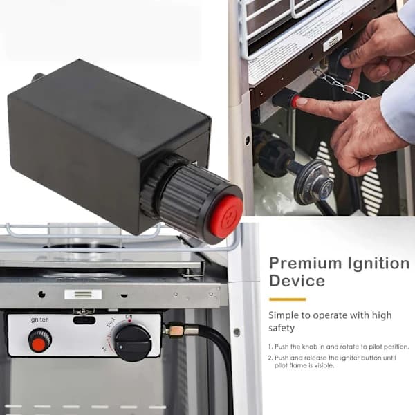 Electronic Ignition Module Replacement Single Outlet Push Button Igniter for Propane Patio Heater Oven and Gas Appliances Black