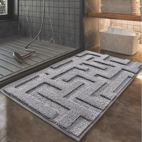 Ljusgrå dörrmatta 50 * 80 cm för inomhus- och utomhusbruk, halkfri