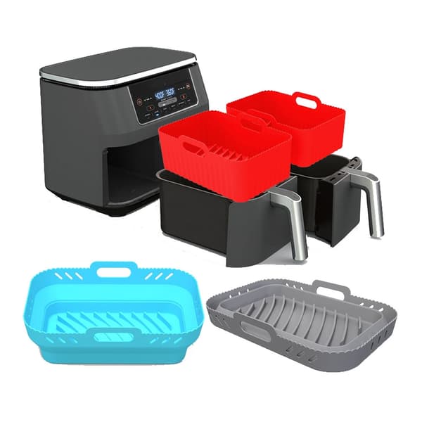 Sammenleggbar silikonkurv til AirFryer