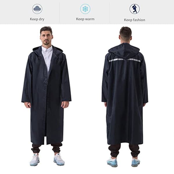 #Regnponcho Unisex Genanvendelig Transparent Regnfrakke Bærbar#
