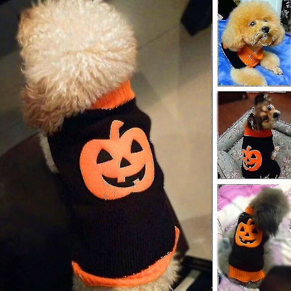 Pet Tøj Halloween Græskar Kat Hund Sweater, Hund Strik, Hund Beklædning, Pet Sweatshirt