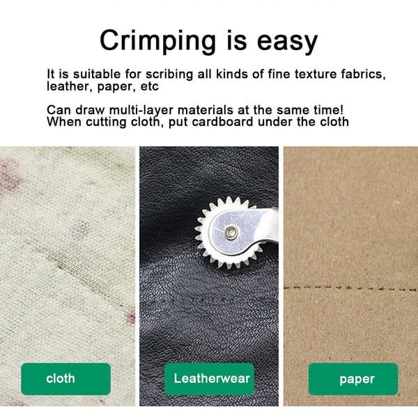 DIY Leather Fabric Tracing Wheel with Wooden Handle Versatile Sewing Tool