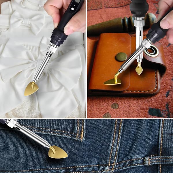 Compact Craft Iron with Digital Temperature Control, 80W Portable Mini Heat Tool for Sewing Projects and Accessories.