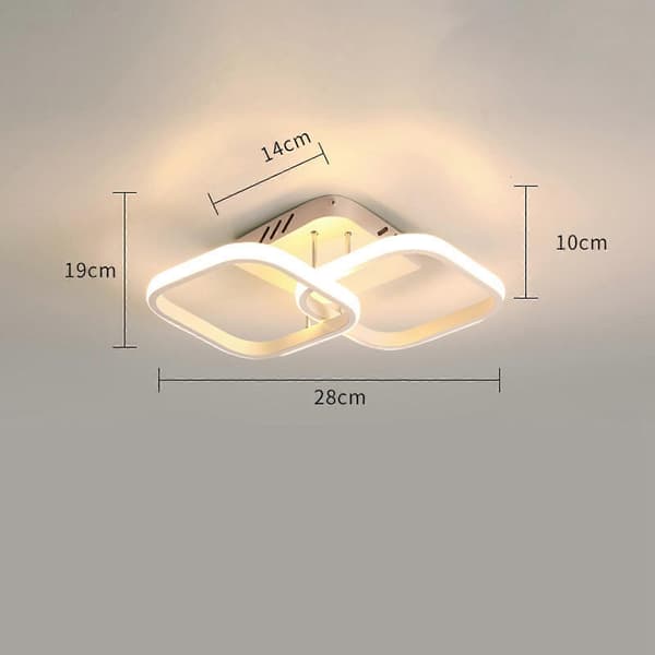 LED Ceiling Lamp Home Indoor Lighting Porch Metal Modern Kitchen Balcony Square