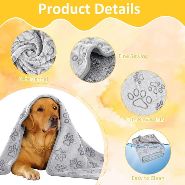 100x160cm Hundetæpper til Mellemstore Hunde, Katte, Premium Bløde Hundetæpper til Små Hunde, Vaskbare, Hvalpetæppe, Hundetilbehør til Hvalpe (Grå)