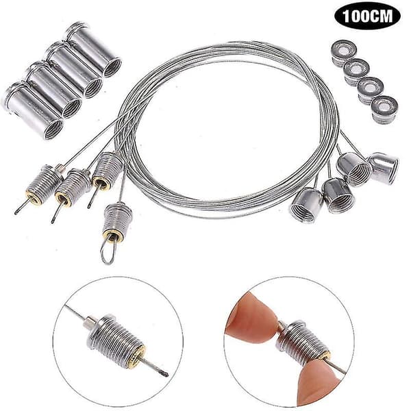 2024 Takpendel Kit Justerbart Pendelkabel Tråd Pendellampe Rustfrit Stål Reb Hængende Loft LED Panel Kit Lineære Lamper