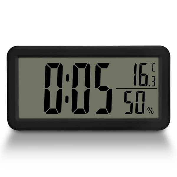 LED vægur, 15 cm digitalt vækkeur - LED-ur med